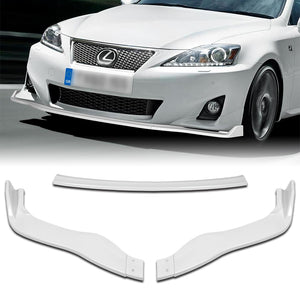 For 2011-2013 Lexus IS250 IS350 Painted White Front Bumper Body Splitter Spoiler Lip 3PCS