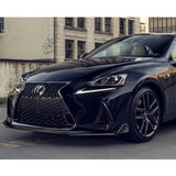 For 2017-2020 Lexus IS-Series AR-Style JDM Painted Black Front Bumper Body Splitter Spoiler Lip 3PCS