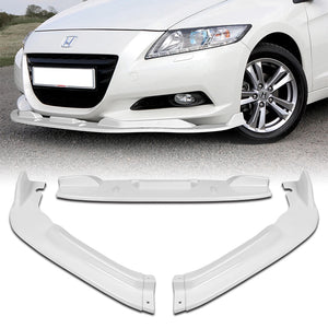 For 2011-2012 Honda CR-Z JP-Style Painted White Front Bumper Body Splitter Spoiler Lip 3PCS