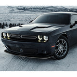 For 2015-2024 Dodge Challenger SXT Painted Black Front Bumper Body Splitter Spoiler Lip 3PCS