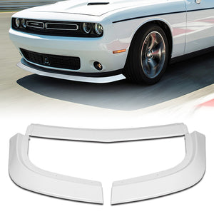 For 2015-2024 Dodge Challenger SXT Painted White Front Bumper Body Splitter Spoiler Lip 3PCS