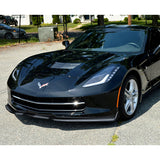 For 2014-2019 Chevrolet Corvette C7 ST-Style Painted Black Front Bumper Splitter Spoiler Lip 3PCS