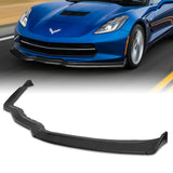 For 2014-2019 Chevrolet Corvette C7 ST-Style Unpainted Matte Black Front Bumper Splitter Spoiler Lip 3PCS