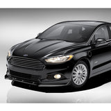 For 2013-2016 Ford Fusion Mondeo Painted Black Front Bumper Body Splitter Spoiler Lip 3PCS