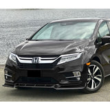 For 2018-2020 Honda Odyssey CK-Style Painted Black Sport Front Bumper Body Splitter Spoiler Lip 3PCS