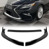 For 2016-2018 Lexus ES300H ES350 Painted Black Front Bumper Body Splitter Spoiler Lip 3PCS