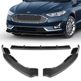 For 2019-2021 Ford Fusion Carbon Look Front Bumper Body Splitter Spoiler Lip 3PCS