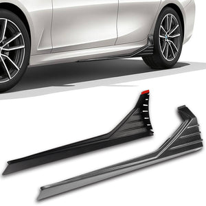 30.6" x 9.5" MP-Type Universal Carbon Look Side Skirt Rocker Splitters Diffuser Winglet