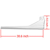 30.6" x 9.5" MP-Type Universal Painted White Side Skirt Rocker Splitters Diffuser Winglet