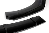 Universal Painted Black Front Bumper Protector Body Kit Splitter Spoiler Lip 3-PCS
