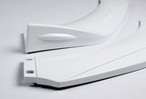 Universal Painted White Front Bumper Protector Body Kit Splitter Spoiler Lip 3-PCS