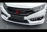 For 2016-2021 Honda Civic 10th Painted White Front Bumper Splitter Spoiler Lip 3PCS