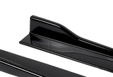 31"x4" Universal Painted Black Side Skirt Rocker Splitters Diffuser Winglet Wind