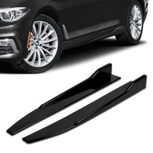 31"x4" Universal Painted Black Side Skirt Rocker Splitters Diffuser Winglet Wind