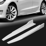 31"x4" Universal Painted White Side Skirt Rocker Splitters Diffuser Winglet Wind