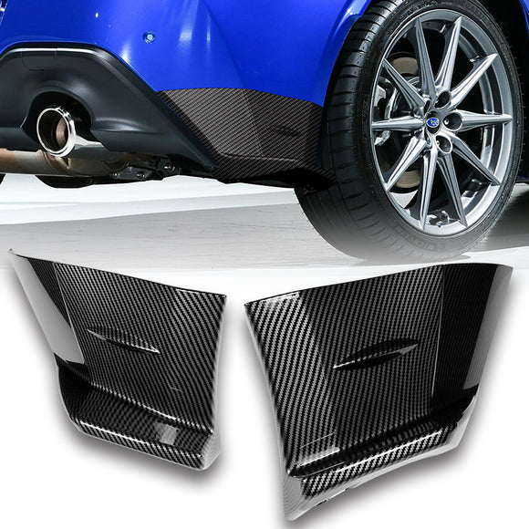 For 2022-2024 Subaru BRZ / Toyota GR86 ST-Style Carbon Look Rear Bumper Lip Apron 2PCS