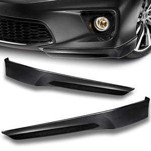 For 2013-2015 Honda Accord Coupe HFP-Style Carbon Style Look Front Bumper Body Splitter Spoiler Lip 2PCS