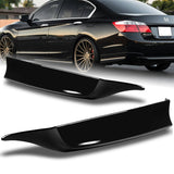 For 2013-2015 Honda Accord 4-DR Sedan HFP-Style Painted Black Rear Bumper Lip Apron 2PCS