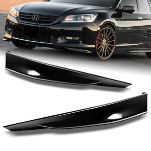 For 2013 - 2015 Honda Accord HFP-Style Front Bumper Body Splitter Spoiler Lip 2PCS -Painted Black