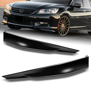 For 2013 - 2015 Honda Accord HFP-Style Front Bumper Body Splitter Spoiler Lip 2PCS -Unpainted Matte Black