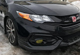 For 2014-2015 Honda Civic Coupe 2DR HFP-Style Painted Black Front Bumper Body Splitter Spoiler Lip 2PCS