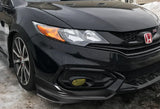 For 2014-2015 Honda Civic Coupe 2DR HFP-Style Carbon Look Style Front Bumper Body Splitter Spoiler Lip 2PCS