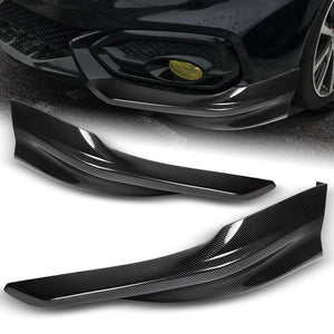 For 2014-2015 Honda Civic Coupe 2DR HFP-Style Carbon Look Style Front Bumper Body Splitter Spoiler Lip 2PCS