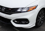 For 2014-2015 Honda Civic Coupe 2DR HFP-Style Painted White Front Bumper Body Splitter Spoiler Lip 2PCS