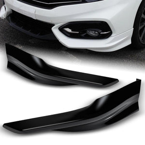 For 2014-2015 Honda Civic Coupe 2DR HFP-Style Unpainted Matte Black Front Bumper Body Splitter Spoiler Lip 2PCS