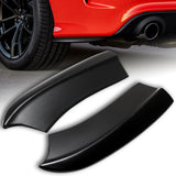 For 2015-2019 Dodge Charger SRT-Style Unpainted Matte Black Rear Bumper Lip Apron 2PCS