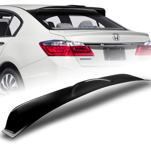 Rear Window Roof Visor Wing Spoiler For 2013-2017 Honda Accord Sedan 4-DR -Smoke Acrylic