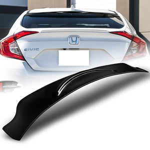 Rear Window Roof Visor Wing Spoiler For 2016-2020 Honda Civic 4-DR / Sedan -Black Acrylic