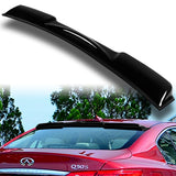 Rear Window Roof Visor Wing Spoiler For 2014-2021 Infiniti Q50 -Black ABS