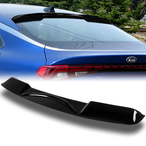 Rear Window Roof Visor Wing Spoiler For 2021-2024 Kia K5 4-DR / Sedan -Black ABS