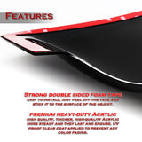 Rear Window Roof Visor Wing Spoiler For 2006 - 2015 Honda Civic 4DR / Sedan -Black ABS