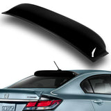 Rear Window Roof Visor Wing Spoiler For 2006 - 2015 Honda Civic 4DR / Sedan -Black ABS