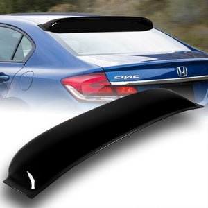 Rear Window Roof Visor Wing Spoiler For 2006 - 2015 Honda Civic 4DR / Sedan -Black ABS