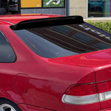 Rear Window Roof Visor Wing Spoiler For 1996 - 2000 Honda Civic 2DR / Coupe -Black ABS