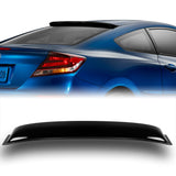 Rear Window Roof Visor Wing Spoiler For 2012 - 2015 Honda Civic 2DR / Coupe -Black ABS