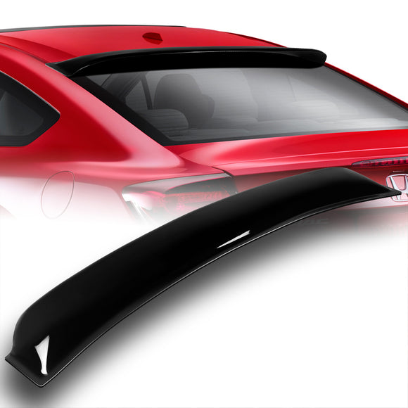 Rear Window Roof Visor Wing Spoiler For 2012 - 2015 Honda Civic 2DR / Coupe -Black ABS