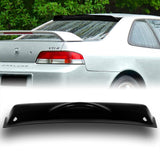 Rear Window Roof Visor Wing Spoiler For 1997 - 2001 Honda Prelude -Black Acrylic