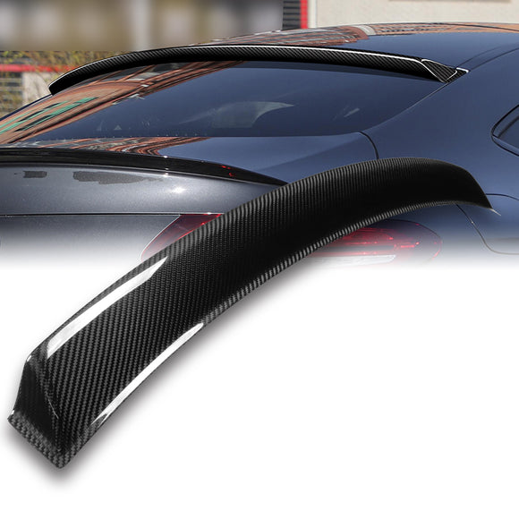 STP-Style Rear Window Roof Visor Wing Spoiler For 2017-2021 Mercedes-Benz W205 C-Class 2-DR / Coupe -Real Carbon Fiber