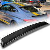 STP-Style Rear Window Roof Visor Wing Spoiler For 2017-2021 Mercedes-Benz W205 C-Class 2-DR / Coupe -Real Carbon Fiber