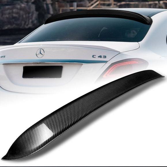 Rear Window Roof Visor Wing Spoiler For 2015-2021 Mercedes-Benz W205 C-Class 4-DR / Sedan -Real Carbon Fiber