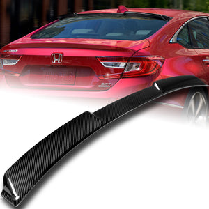 STP-Style Rear Window Roof Visor Wing Spoiler For 2018-2022 Honda Accord 4-DR / Sedan -Real Carbon Fiber