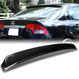 Rear Window Roof Visor Wing Spoiler For 2006-2015 Honda Civic 4-DR / Sedan -Real Carbon Fiber