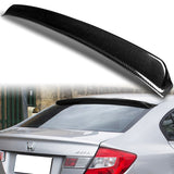 Rear Window Roof Visor Wing Spoiler For 2006-2015 Honda Civic 4-DR / Sedan -Real Carbon Fiber