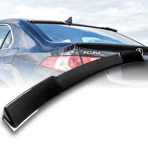 V-Style Rear Window Roof Visor Wing Spoiler For 2009 - 2014 Acura TSX -Real Carbon Fiber