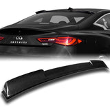 STP-Style Rear Window Roof Visor Wing Spoiler For 2017 - 2022 Infiniti Q60 2-DR / Coupe -Real Carbon Fiber