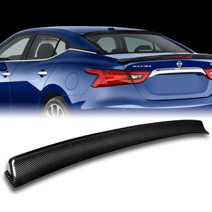 STP-Style Rear Window Roof Visor Wing Spoiler For 2016 - 2023 Nissan Maxima -Real Carbon Fiber